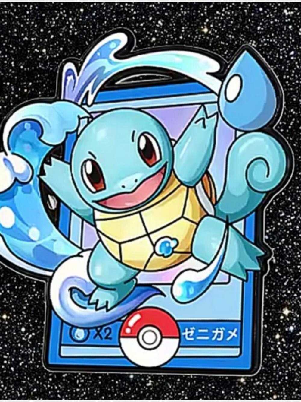 Squirtle Water TCG Card Enamel Pin Cute Pokemon Anime Collector - Picture 1 of 4